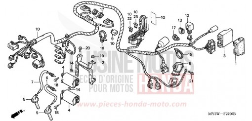 FAISCEAU DES FILS CB500SW de 1998